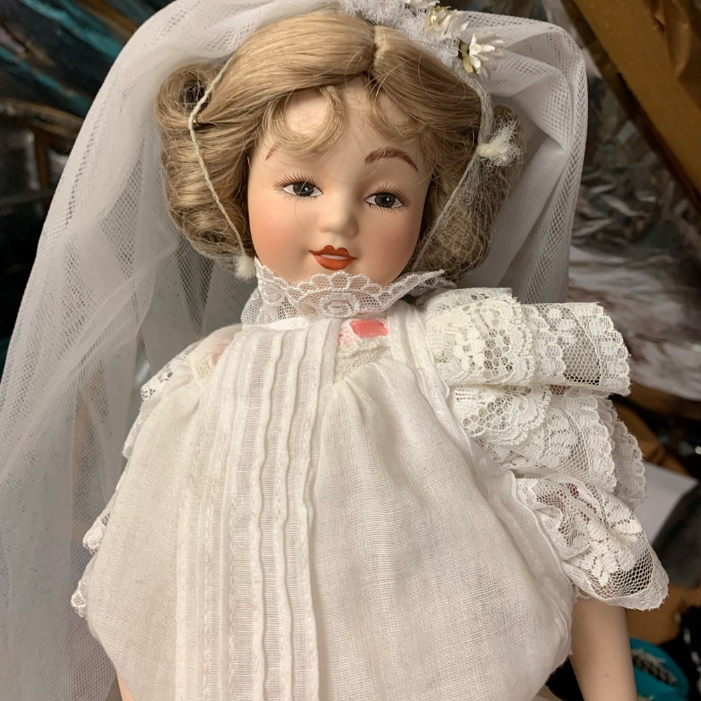 Vintage “Playing Bride” doll by Maud Humphrey Bogart